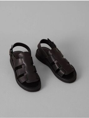 Women's handmade in Italy Vegetable Tanned Leather Fisherman Sandals